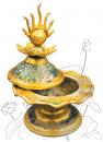 银鎏金摩尼珠                莲花盖钵