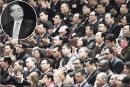 大图：参加两会的代表 (AFP/Getty Images)  / 左上图：江泽民