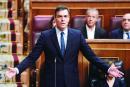 9月18日，代理首相桑切斯在议会全体会议上回答问题。（AFP/Getty Images）