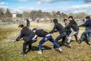 3月7日，一批难民试图摧毁土耳其与希腊边境的防护栏。（AFP／Getty Images）