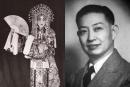 左图：梅兰芳在《贵妃醉酒》中的剧照；右图：梅兰芳标准照（公有领域） 
