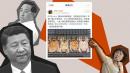 胡舒立在微博转发旗下媒体关于“猪头”的文章和图片，被舆论认为是在影射习近平。（图片来源： 自由亚洲）