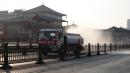 2021年12月31日，西安封城期间街景。（图片来源：STR/AFP VIA GETTY IMAGES）