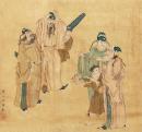 《四相簪花图》局部。四位丞相分别为韩琦、王珪、王安石、陈升之。（明•仇英/公有领域）