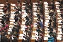 两会上的官员（LEO RAMIREZ/AFP/Getty Images）