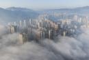 贵州省毕节市的楼群，摄于2021年11月。（STR/AFP via Getty Images）