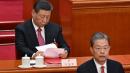 全国人大常委会委员长赵乐际再向外资喊话。图为习近平与赵乐际（右下）在 “ 两会 ”。