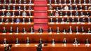 2023年3月5日，中国国家主席习近平在中国北京人民大会堂出席第十四届全国人民代表大会第一次会议开幕。（图片来源：Lintao Zhang/Getty Images）