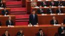 2025年3月4日，中共党魁习近平（中）参加人民大会堂举行的政协开幕式。（图片来源：Kevin Frayer/Getty Images）