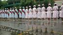 2005年5月25日，中国四川成都的护士参加当地一家医院的落成典礼。(Photo by China PhotosGetty Images)