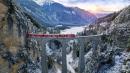 瑞士冰川快车穿越兰德瓦瑟高架桥（Landwasser Viaduct）（123RF）