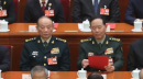 2025年3月11日，刘振立和张升民参加全国人大闭幕式。（图片来源: ID:2204540474Lintao Zhang/Getty Images ） 