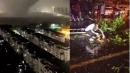 近日，湖北龙卷风横扫部分居民区，有人被狂风吸出后坠楼身亡。（图片来源：视频截图）
