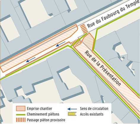 美丽城11号线地铁施工一期和二期工程地图(Copyright © RATP)