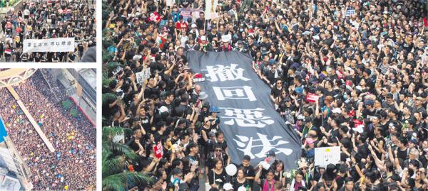6月16日,200万名香港人再次走上街头,促港府撤回《引渡条例》。在过去的一周内,香港成为国际焦点,香港市民表现的团结、勇敢与不屈的“香港精神”,再次令外界赞叹。(图片来源/看中国)