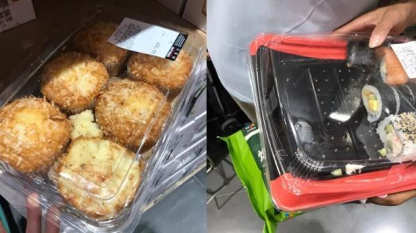 许多顾客还没结帐就直接拆开包装食用