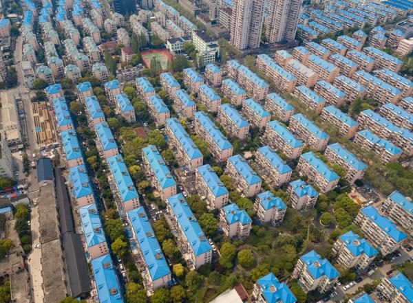 位于上海的一住宅区 (123RF)