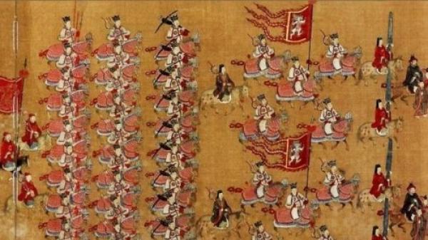 赵匡胤跌落马下,敌军战将乘机围了上来。正在这时,一名骑兵飞驰到他面前。(网络图片)