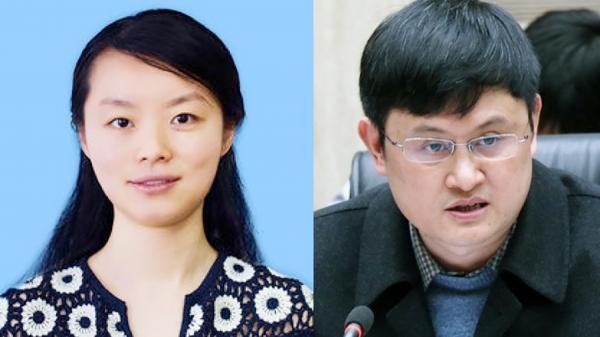 武汉病毒研究所所长王延轶(左)和她的丈夫——武汉大学院士舒红兵(右)