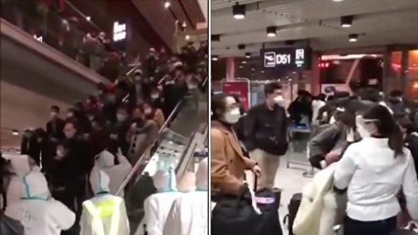 大批海外华人受中共政府谎言蒙蔽返回中国大陆。(图片来源:视频截图)