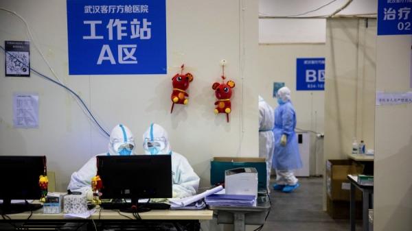 2月17日,武汉一家医院。(图片来源:STR/AFP via Getty Images)