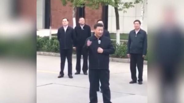 2020年4月20日至23日,习近平在陕西考察。(图片来源:视频截图)