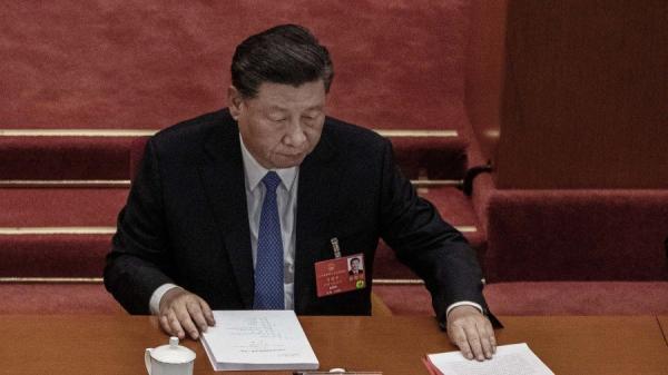 习近平在2020年5月28日的人大闭幕会上。(图片来源: Kevin Frayer/Getty Images)