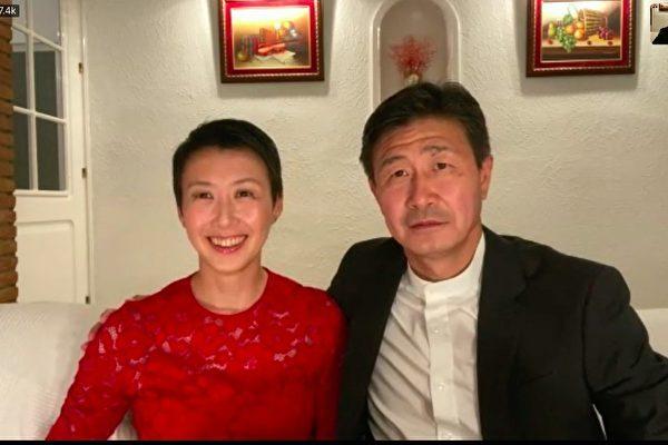 郝海东与妻子叶钊颖(图片来源:视频截图)