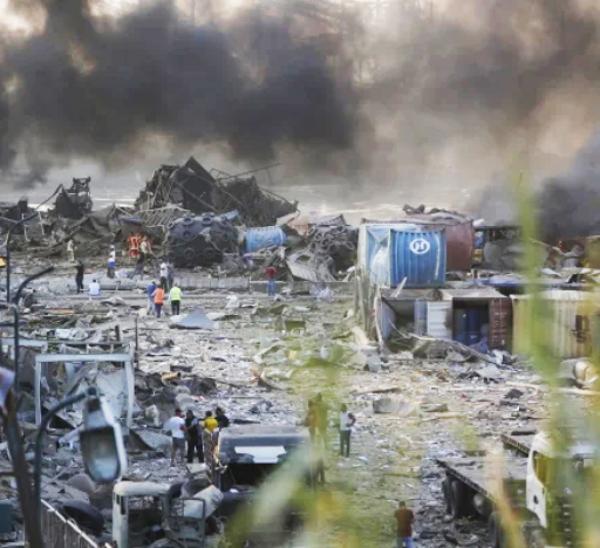 8月4日,黎巴嫩大爆炸现场一片狼藉。(Getty Images)