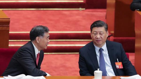 2019年两会期间的习近平和汪洋(图片来源: Lintao Zhang/Getty Images)
