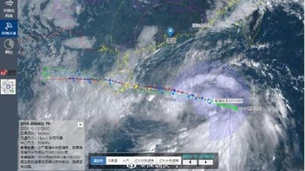 习近平预计10月14日到达深圳,然而当天局部地区却突然下起大雨。(图片来源:微博)