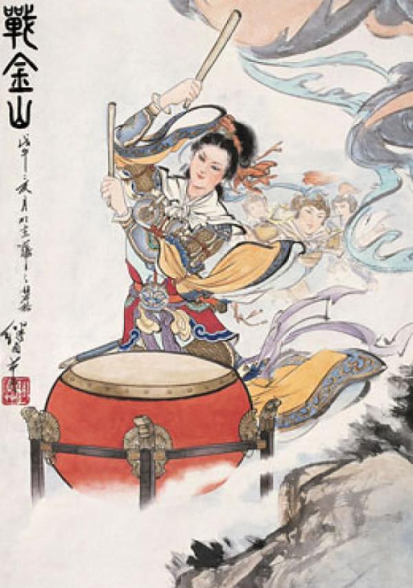 宋朝著名抗金女英雄梁红玉。（公有领域）