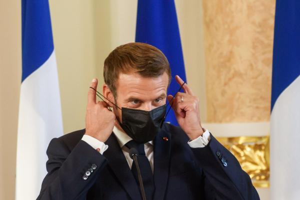 法国总统马克龙(GINTS IVUSKANS/AFP via Getty Images)