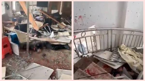 广州市番禺区22日突发一起爆炸事件,造成多人死伤,引发舆论关注。(图片来源:视频截图)