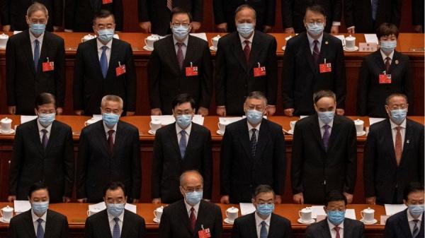 2020年5月22日,中共官员参加“两会”。