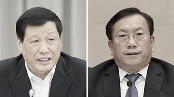 湖北省委书记应勇(左)和湖北省长王忠林(右)。