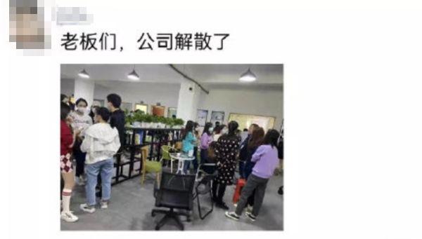 墨灿深圳分公司倒闭后,供应商在社群上发布资讯。(图/翻摄自电商报)