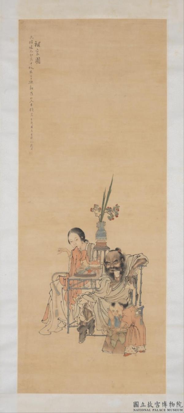 清钱慧安补衮图(图片来源:国立故宫博物院)