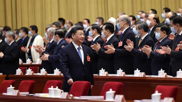 2022年3月5日,中共十三届全国人大五次会议在京开幕,习近平出席。