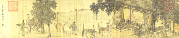 《晋文公复国图》局部,作者北宋李唐,现收藏于美国大都会艺术博物馆。(公有领域)