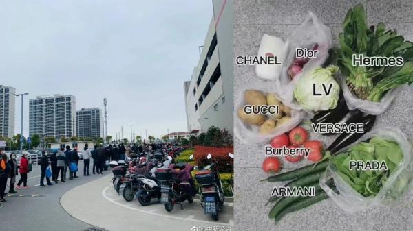 上海当地超市、网购平台掀起一波抢购潮。(图片来源:微博)