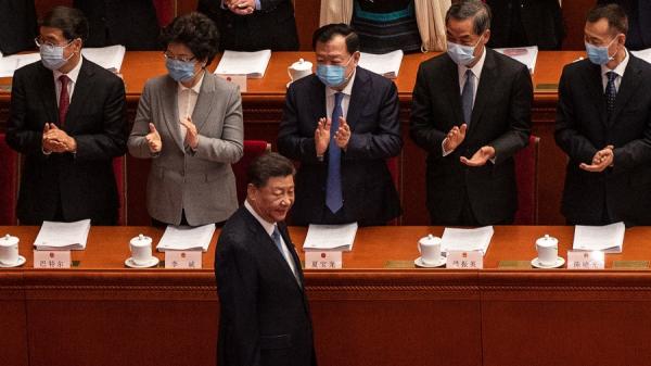 2022年3月5日,中共十三届全国人大五次会议在京开幕,习近平出席。