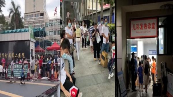 福建、广东等多地流行A(H3N2)亚型流感病毒,医院发热门诊爆满,儿童较多,有班级一半学生患病。(图片来源:视频截图)