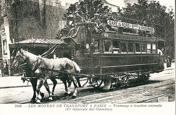 1855年成立的公交马车总公司的公共马车(公有领域)