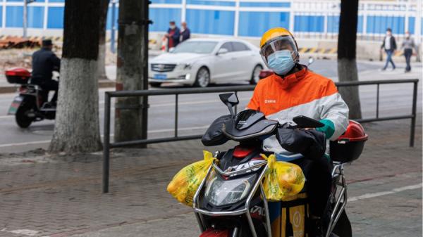 外卖骑手(图片来源:Getty Images)