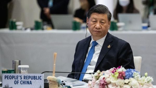 2022年11月19日,习近平在曼谷亚太经合峰会上。