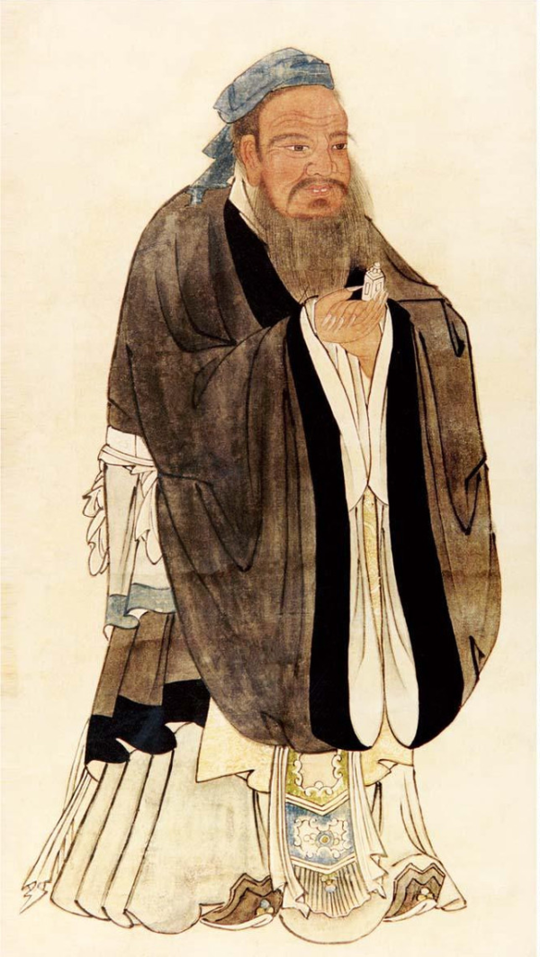 孔子像(明・仇英/公有领域)