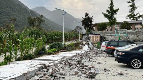 去年9月5日四川孜州泸定县发生6.8级地震。(图片来源:Getty Images)
