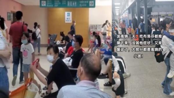 广东爆新一轮甲流,各地医院发热门诊再满。(图片来源:视频截图)