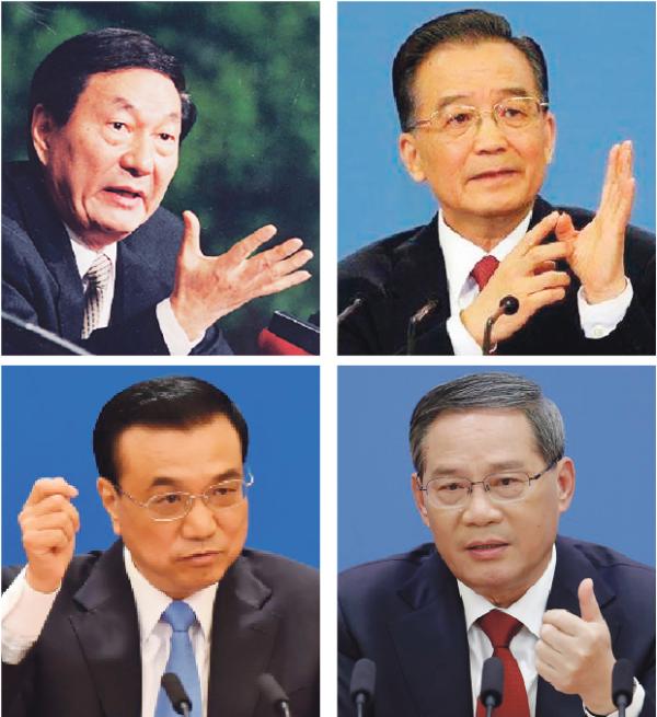 朱镕基、温家宝、李克强、李强。